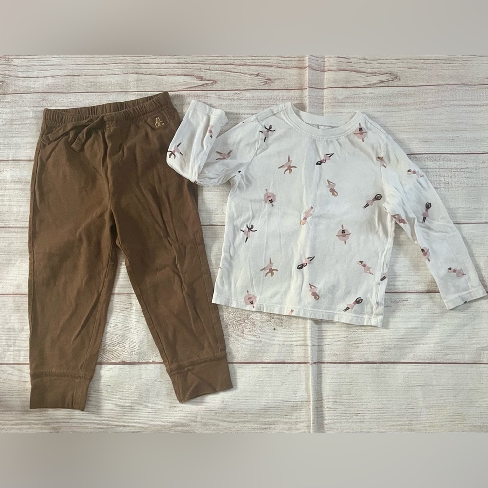 Outfit 2 Pc LS Top/ Casual Pants 3T